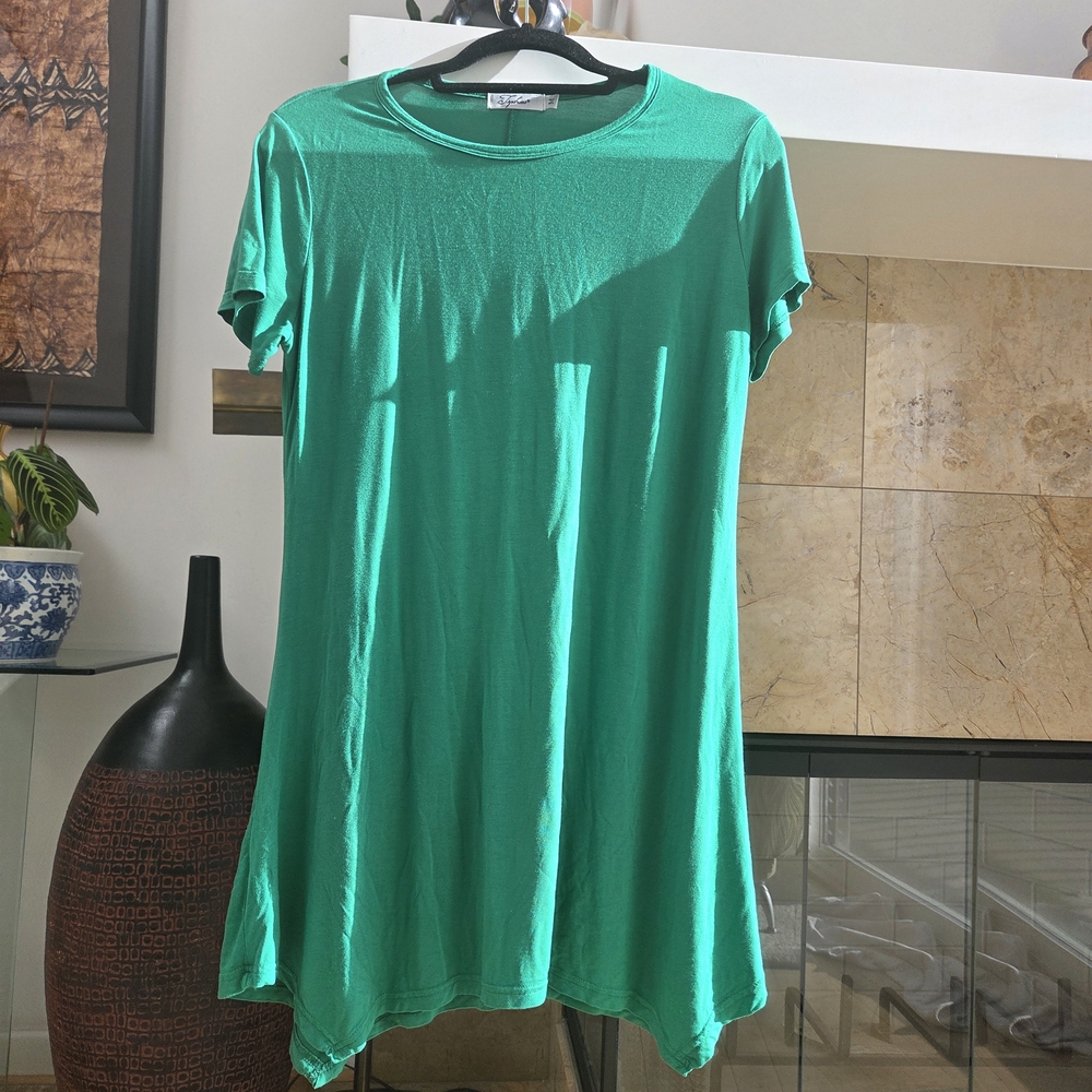 Bundle 2 For $30 Eligible. Vibrant Green Short Sleeve Women's Swing Shirt